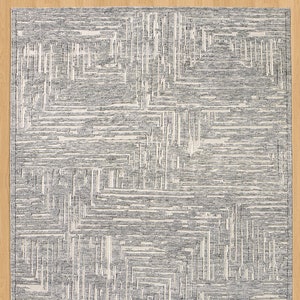 9x12 Hand knotted Rugs | Modern Contemporary Rugs | Bohemian Washable Handmade Custom Rugs For Bedroom | Geometric Moroccan Wool Rug MR-13