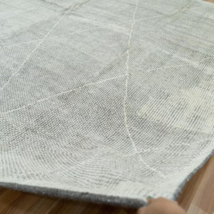 8x10 Wool Rugs | Washable Handmade Grey Designer Rugs | Modern Contemporary Hand knotted Rugs | Custom Moroccan Bohemian Carpets MR-54