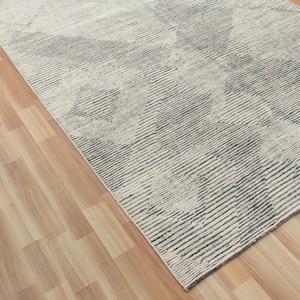 9x12 Vintage Rugs | Living Room Accents Washable Ivory Rugs | Vintage Area Modern Contemporary Hand knotted Rugs | Beniourain Wool Rugs 392
