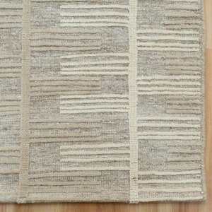 9x12 Boho Vintage Rugs | Vintage Area Grey Modern Contemporary Hand knotted Rug |  Living Room Moroccan Rugs | Beni Ourain Handmade Wool Rug