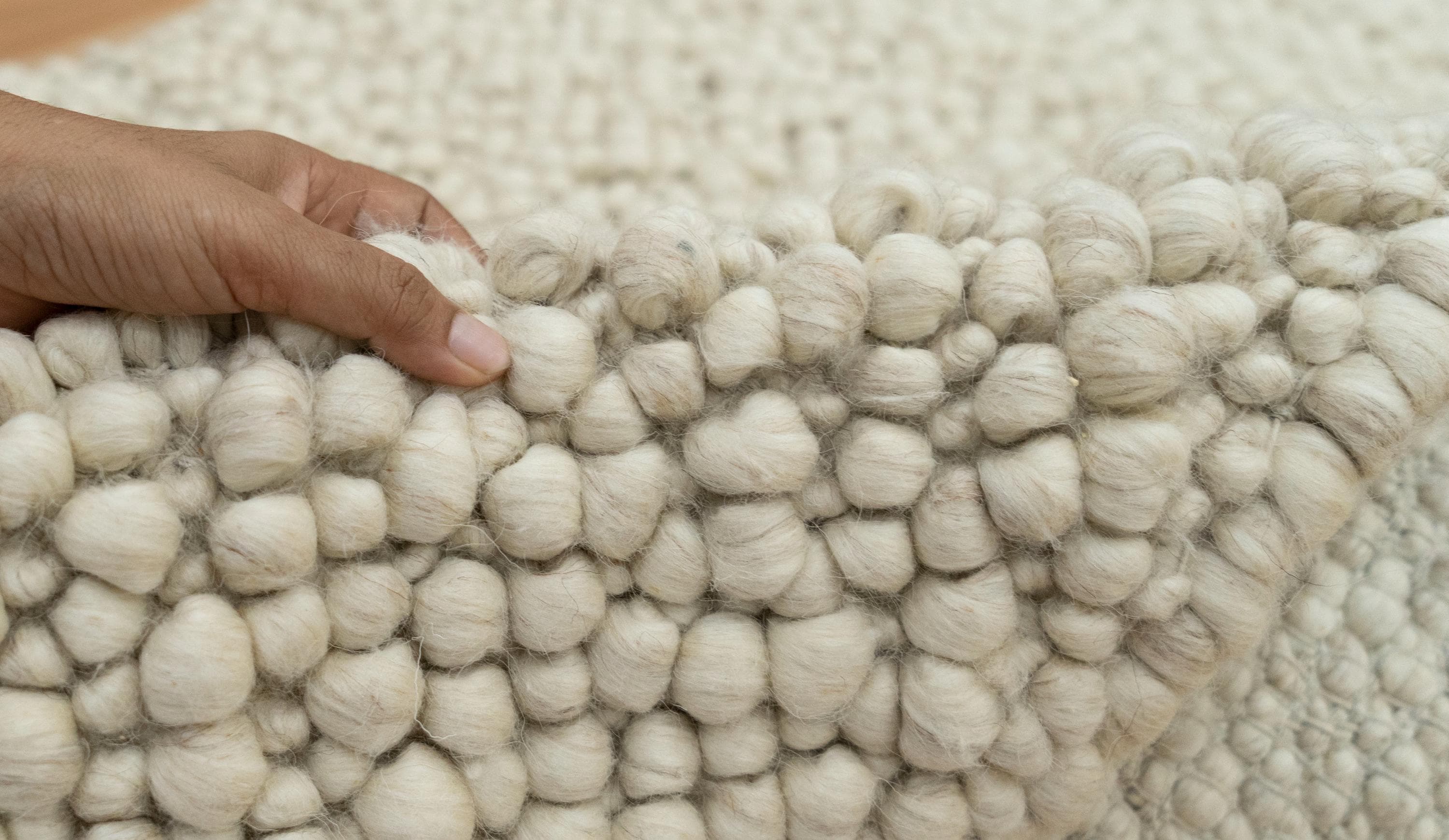 Very Chunky Rug Handmade Wool Rugs | Modern Area Chunky Flatweave | Ivory Loop ...