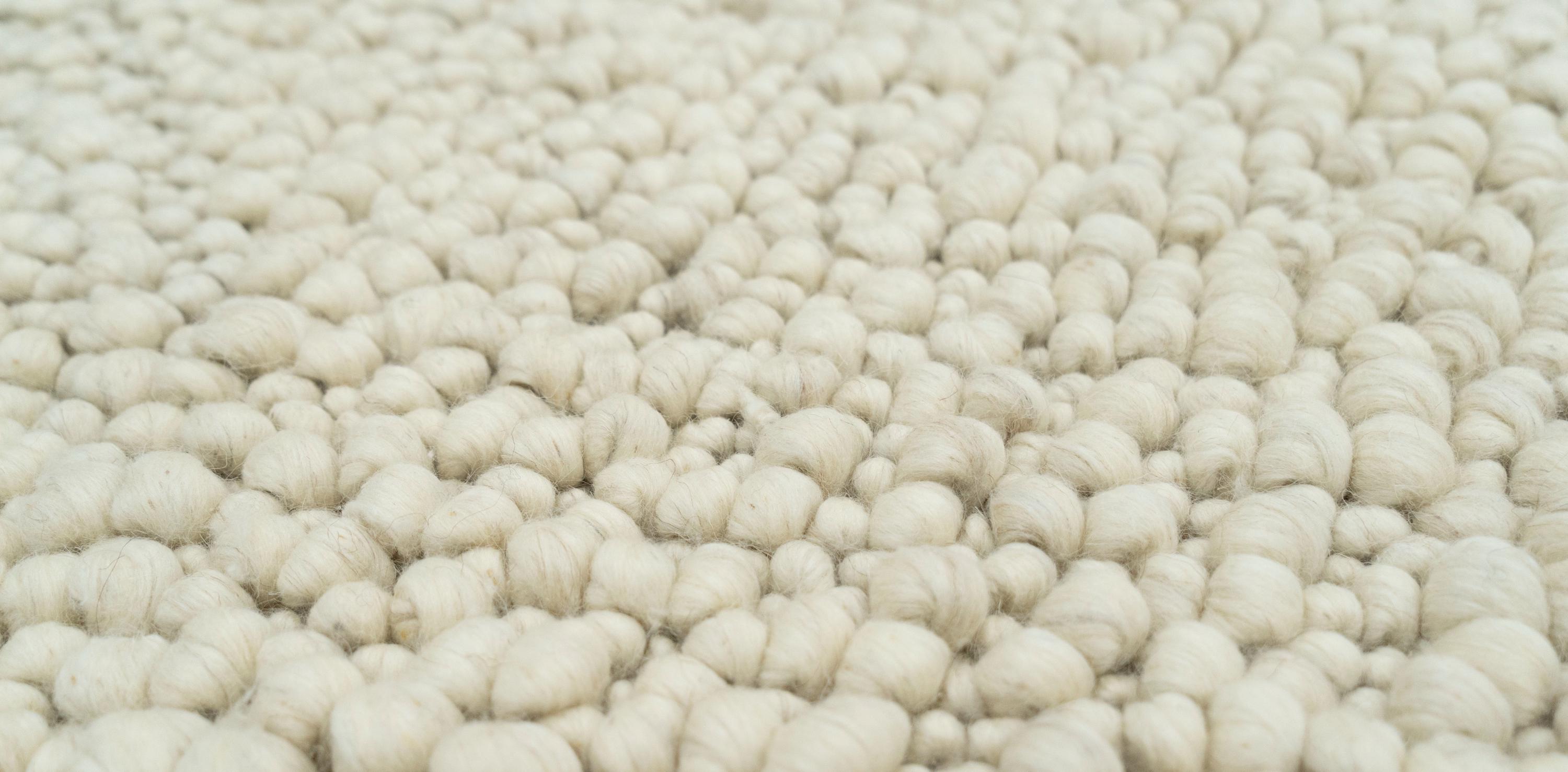 Very Chunky Rug Handmade Wool Rugs | Modern Area Chunky Flatweave | Ivory Loop ...