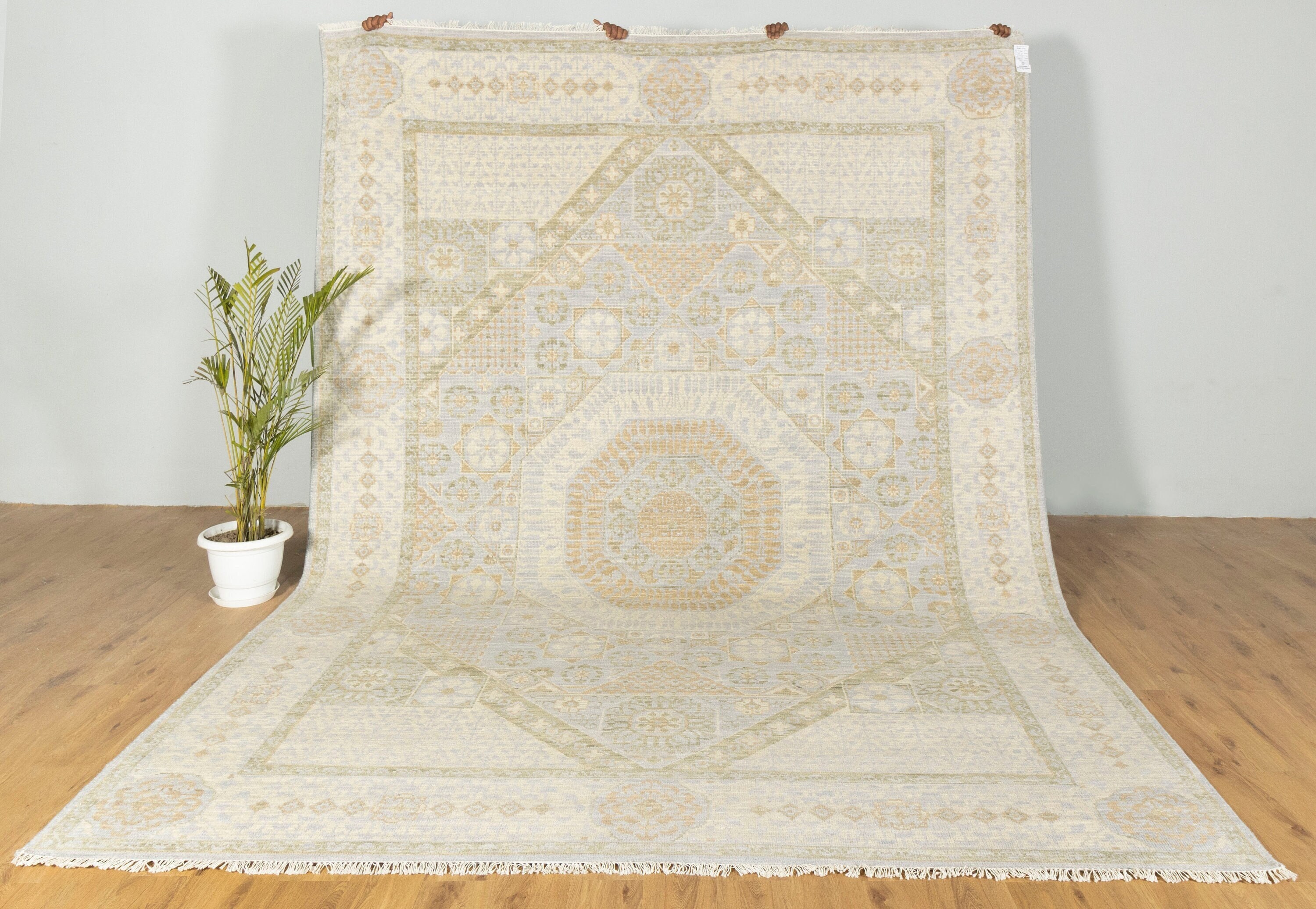 8x10 Turkish Mamluk Wool Rug - Hand Knotted Vintage Faded