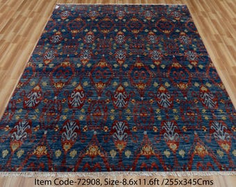 230x300 Marine Oushak Teppich: Handgeknüpfter Orientteppich aus Wolle