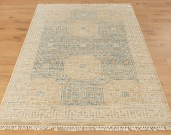 Oushak türkische Teppiche | Muted Schlafzimmer Distressed Teppiche | Handgeknüpfte moderne Oushak Teppiche | 4x15m Mamluk Waschbar Orientteppiche 82759