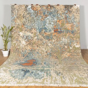 9x12 Vintage Wool Rugs | Hand knotted Rugs | High Quality Persian Wool Large Bedroom Rugs | Cozy Vintage Area Rugs | Modern Abstract Carpets