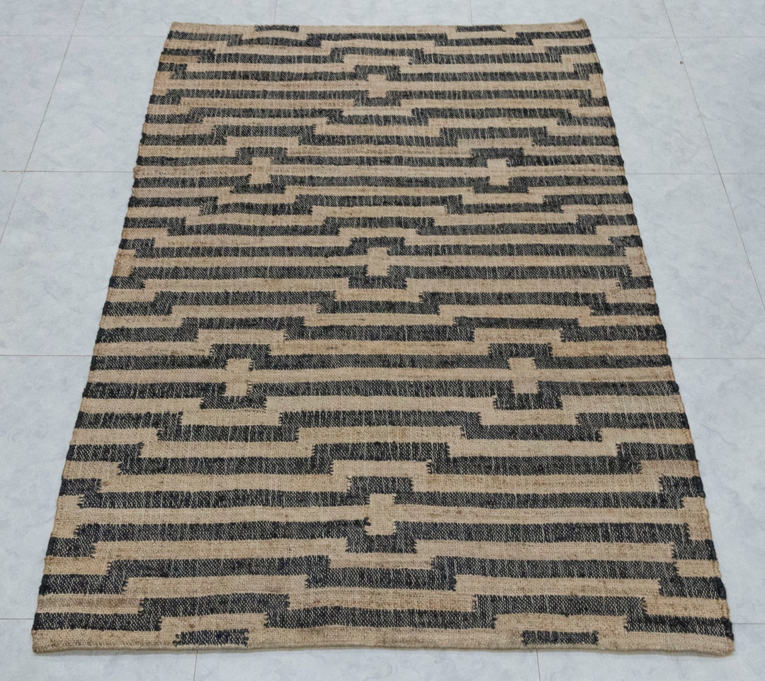 Kilim Rug Runner | Natural Fiber Bedroom Gold Rug | Vintage Boho Rugs ...