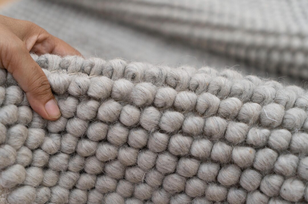 Very Chunky Rug Bubble Chunky Rugs | Handwoven Flat Weave Cozy Wool Bedroom Rug ...