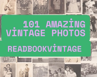 101 Vintage Black & White Photos – Rare Antique Collection – Instant Digital Download (Set 5)