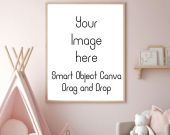 Infant Frame mockup , Nursery Frame mockup, Frame mockup, Canvas mock up, mock up, Drag and drop mockup, styled stock modern frame mockup