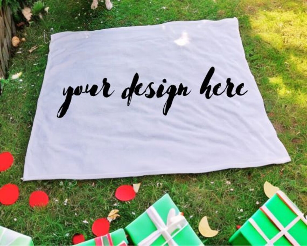 White Blanket Mockup winter Mockup Christmas Mockup Model Etsy
