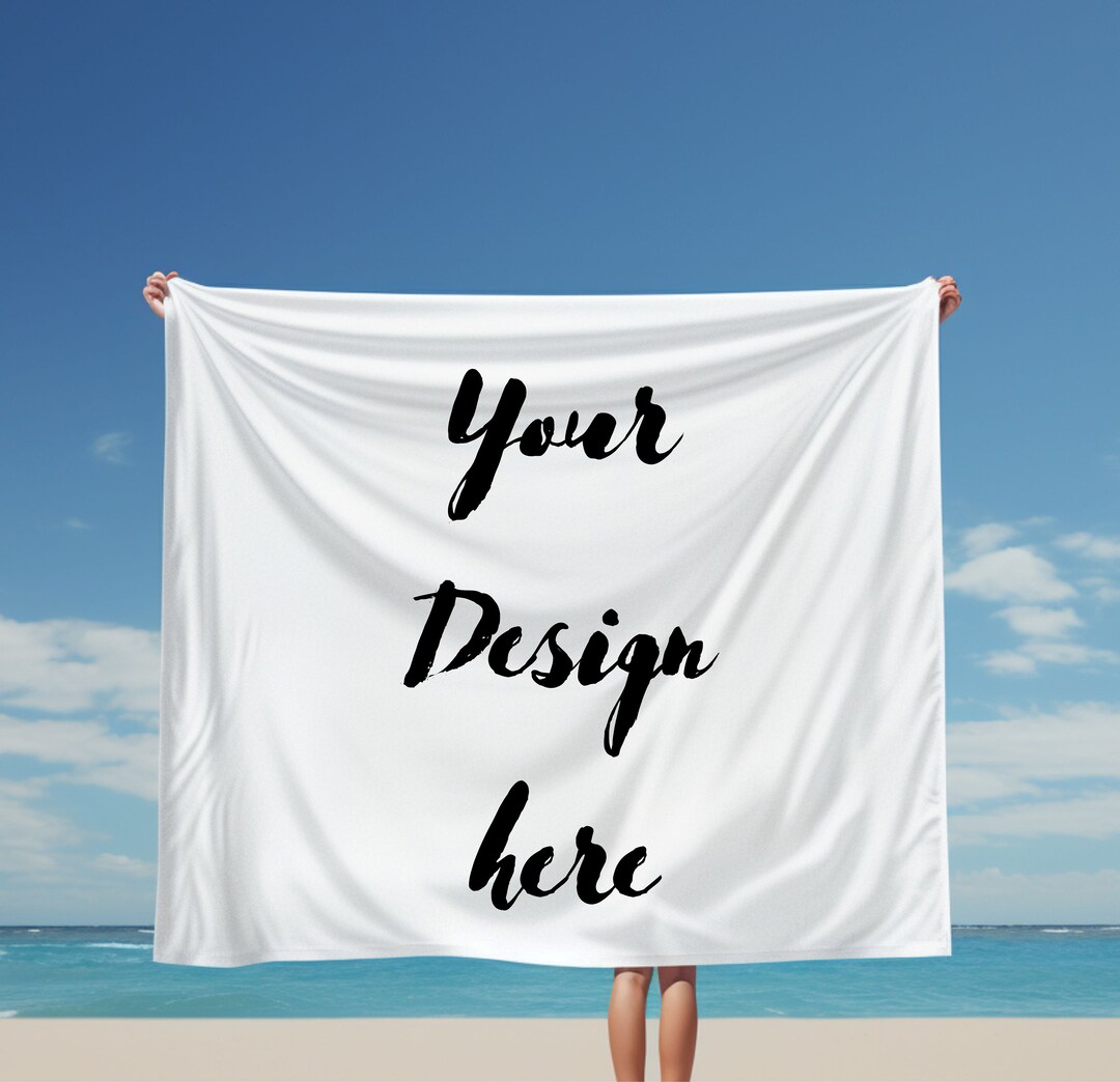 White Blanket Mockup winter Mockup Beach Mockup Model Etsy