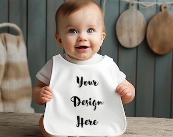 Baby Bib Mockup baby mock-up gender neutral mock up Baby Mockup styled Stock Cricut SVG MockUp Sublimation JPG Bib mockup, canva mockup