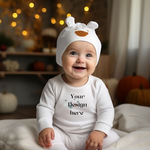 Infant onesie mockup, baby bodysuit mockup,toddler christmas mockup, onesie mockup, baby mockup children mockup, toddler mockup, rabbit skin image 1