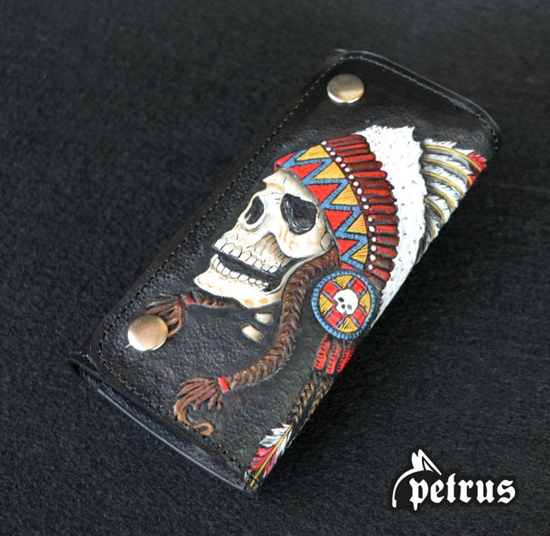 Custom Biker Wallets Biker Wallet Custom Indian - Etsy