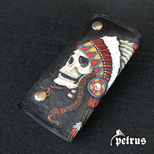 Biker Geldbörse Custom Indianer