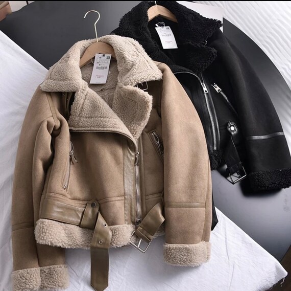 Thick leather jacket womens 2025