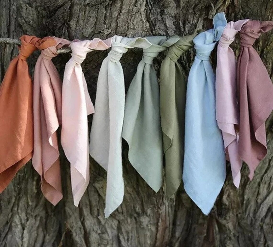 Ayuzawa Servilletas de tela hechas a mano 100% algodón con flecos,  delicadas servilletas de tela hechas a mano para cenas, fiestas, bodas y  más, 18 x