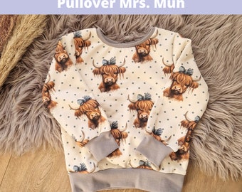 Sweater with cow for children | Gift for Boy or Girl | Sweater with cows also with hood and or fanny pack