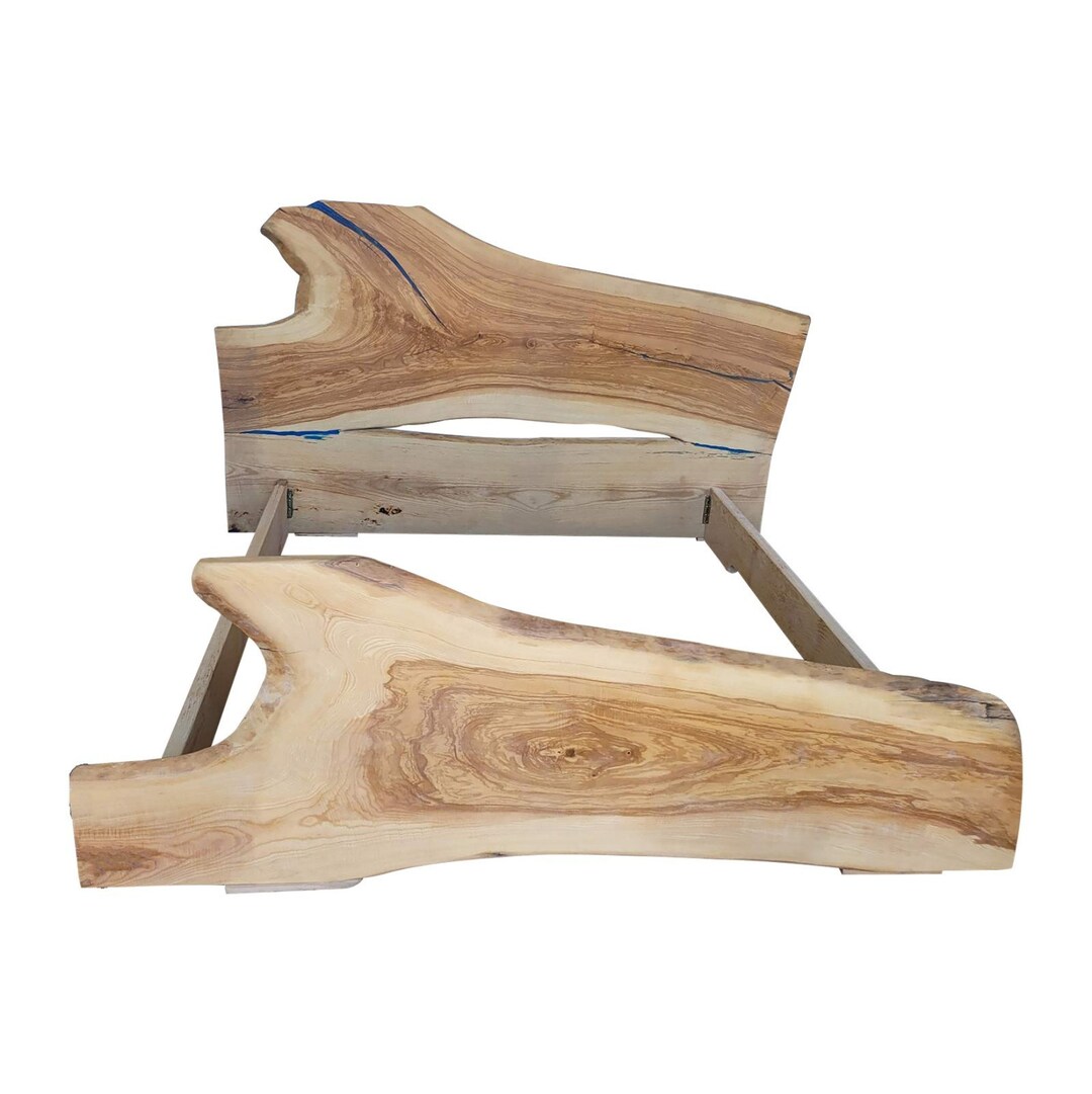 Solid Live Edge Bed Frame / Natural Edge Wood Slab Bed Etsy