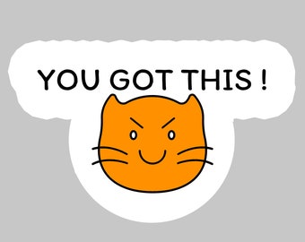 Tienes esta pegatina de gato naranja.