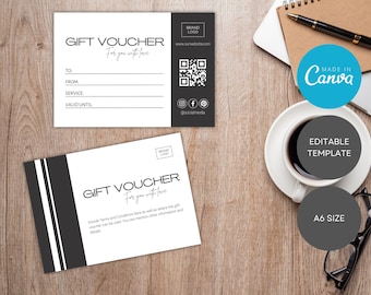 Editable, Modern Gift Voucher Template for Small Business