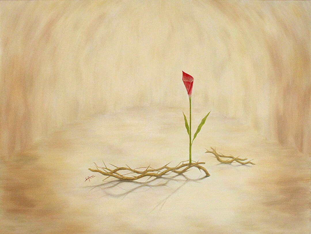 Artist's Acrylic Retouch Painting on Canvas Print/christian Fine Art