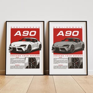 Toyota gr Supra mk5 Poster | Art Print | Wall Art mk5 supra
