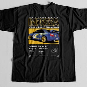Subaru Impreza wrx Rally car t-shirt  | Rally fan gift | Subaru lover | subaru wrc | Petter solberg fan | car t-shirt
