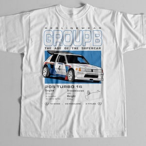 peugeot 205 turbo gruppe b Tshirt Sammlung t16 peugeot 205 tshirt