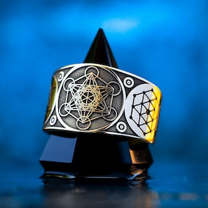 Archangel Metatron Angel of Life Seal adjustable ring Solomon kabbalah amulet talisman occult magic