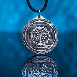 Sri Yantra Shri Chakra Amulett Anhänger Mantra Amulett okkulte Magie Talisman