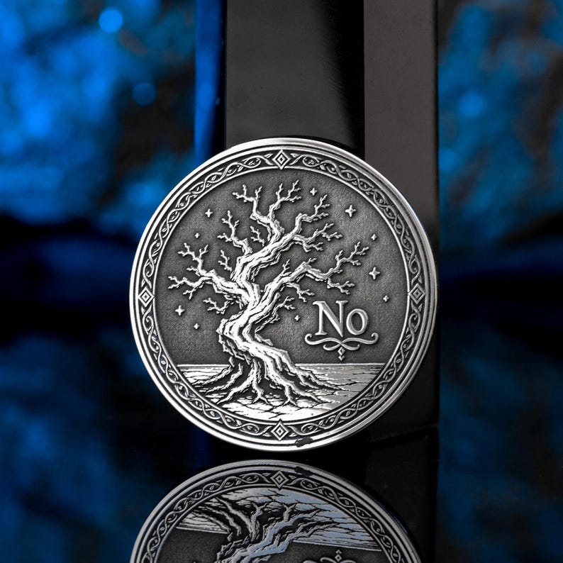 Tree Decision Coin: Yes No Oracle Flip Token, Life Death Talisman ...