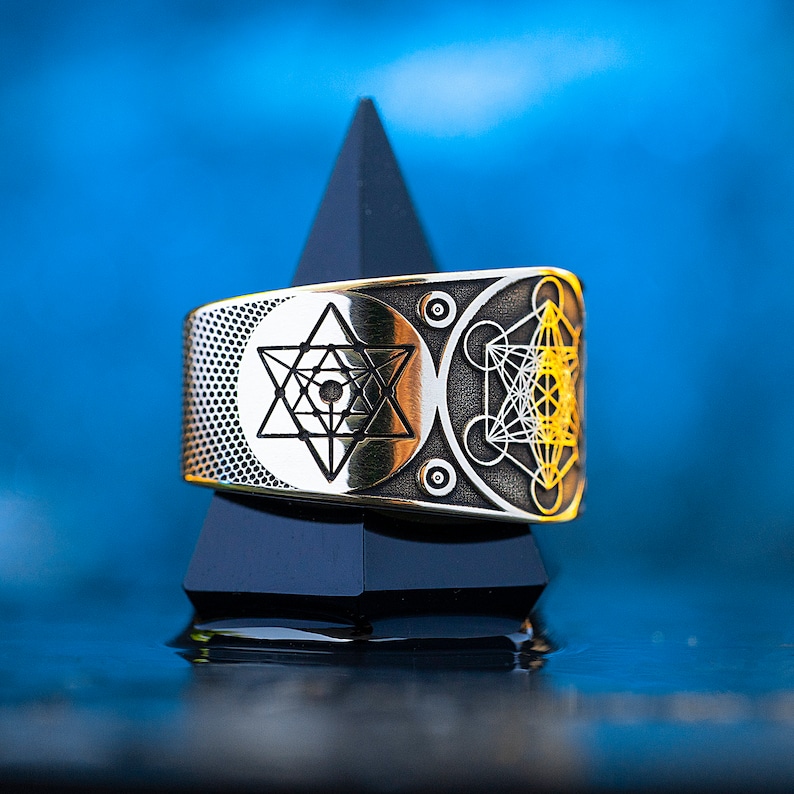 Archangel Metatron Angel of Life Seal Adjustable Ring Solomon Kabbalah ...