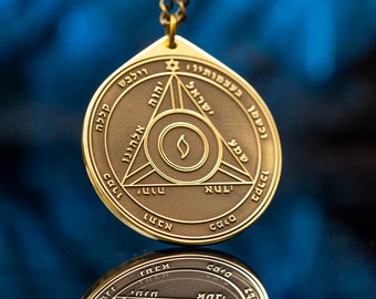 The Fourth Pentacle of Saturn pendant Solomon kabbalah amulet talisman seal goetia occult magic lemegeton