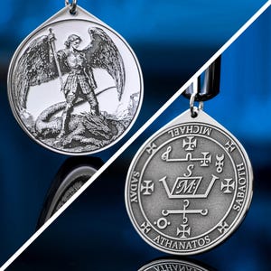Archangel MICHAEL Spiritual Protection and Shielding from harmful Forces, Solomon pendant kabbalah amulet talisman angel occult goetia magic