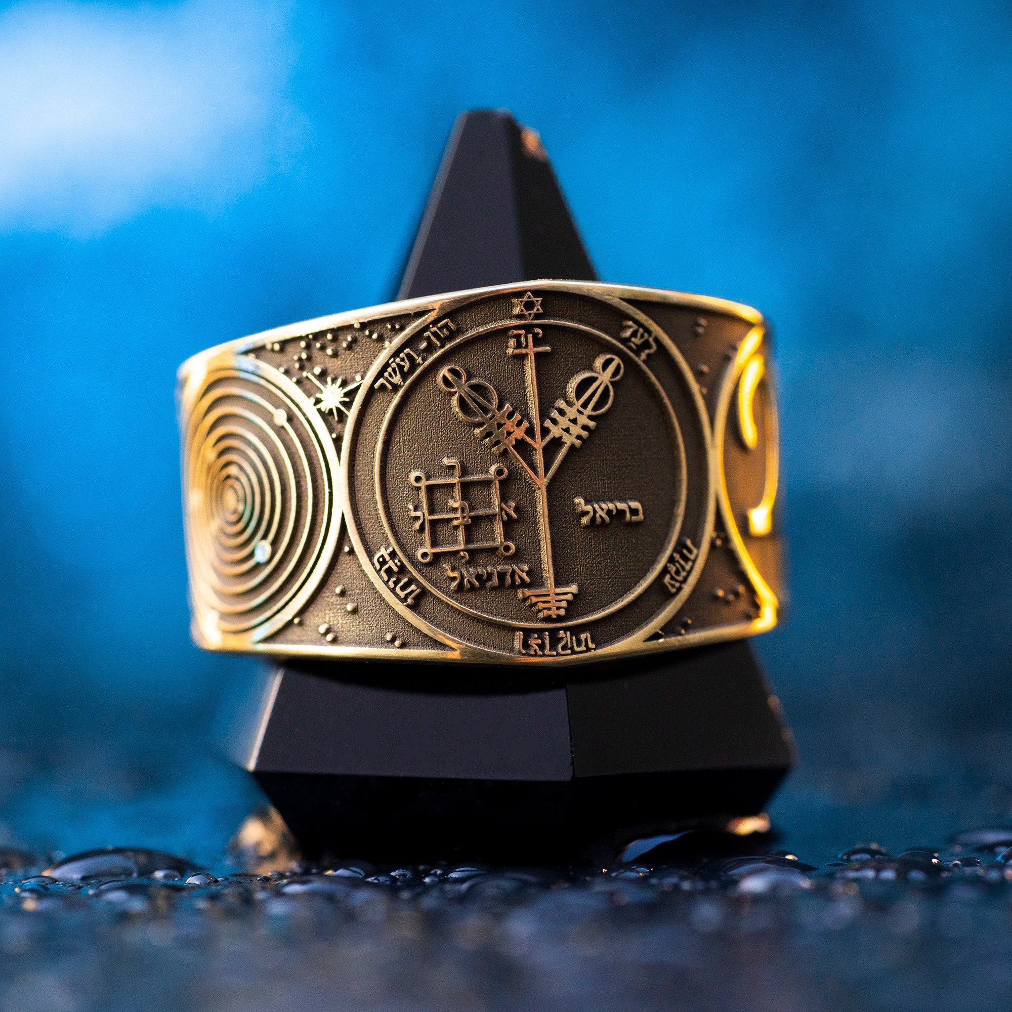 Goetia Fourth Pentacle of Jupiter Ring: Kabbalah Seal Amulet Talisman ...