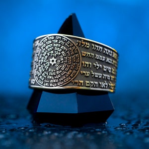 The 72 Names of God adjustable ring, The Sacred Ring, Blessed Seal of solomon lemegeton kabbalah amulet occult magic goetia talisman