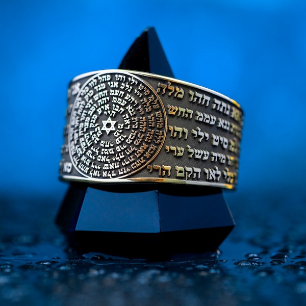 The 72 Names of God adjustable ring, The Sacred Ring, Blessed Seal of solomon lemegeton kabbalah amulet occult magic goetia talisman