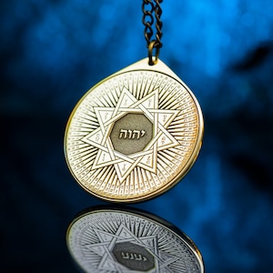 The 72 Names of God pendant, The Sacred Amulet, Seal of solomon kabbalah amulet occult magic goetia talisman