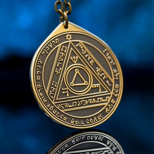 The Sixth Pentacle of the Sun pendant Solomon kabbalah amulet talisman seal goetia occult magic lemegeton