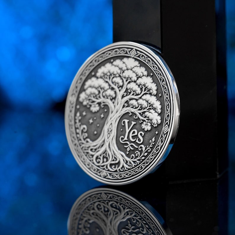 Tree Decision Coin: Yes No Oracle Flip Token, Life Death Talisman ...