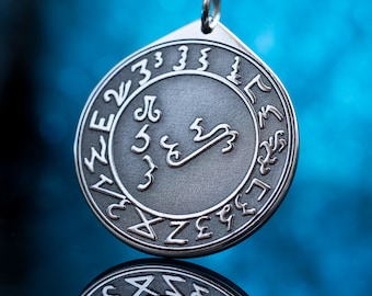 Grimorium Verum Lucifer Seal Pendant: Sacred Geometry Talisman