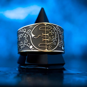 King Asmoday Teacher of the Arts and all Handicraft Absolutely occult adjustable ring Lesser Key of Solomon Asmodeus Seal kabbalah goetia