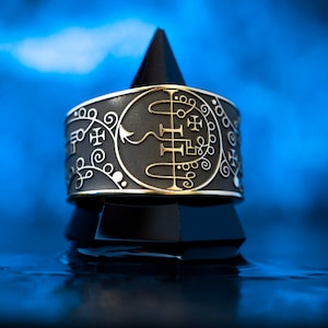 King Asmoday Teacher of the Arts and all Handicraft Absolutely occult adjustable ring Lesser Key of Solomon Asmodeus Seal kabbalah goetia