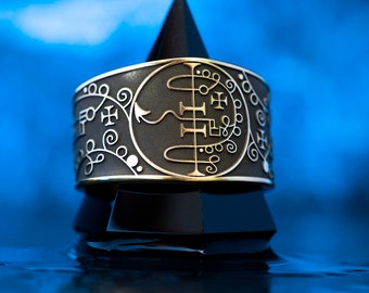 King Asmoday Teacher of the Arts and all Handicraft Absolutely occult adjustable ring Lesser Key of Solomon Asmodeus Seal kabbalah goetia