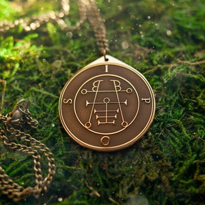 Ipos Lehrer des Zeitwissens - Kleiner Schlüssel des Solomon Siegels Dämon Anhänger Kabbalah Amulett Anhänger Kabbalah Okkulte Magie Goetia Talisman