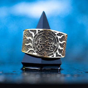 Archangel SAMAEL Protector of Souls Seal of Solomon adjustable ring kabbalah amulet talisman angel occult magic