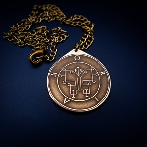 Marquis Oriax Dämon der Sterne und Würden Amulett Kabbalah okkulter Zauber goetia Anhänger