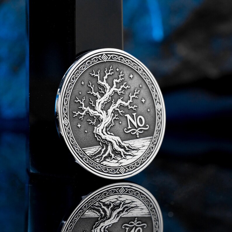 Tree Decision Coin: Yes No Oracle Flip Token, Life Death Talisman ...